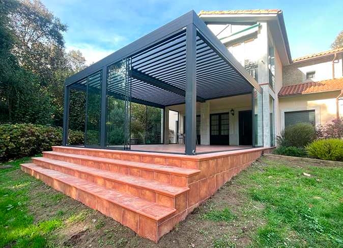 Pérgola Bioclimática Asturias Después